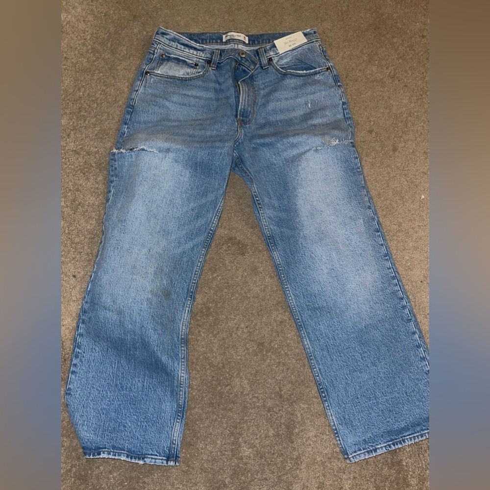 Abercrombie mid-rise baggy jeans